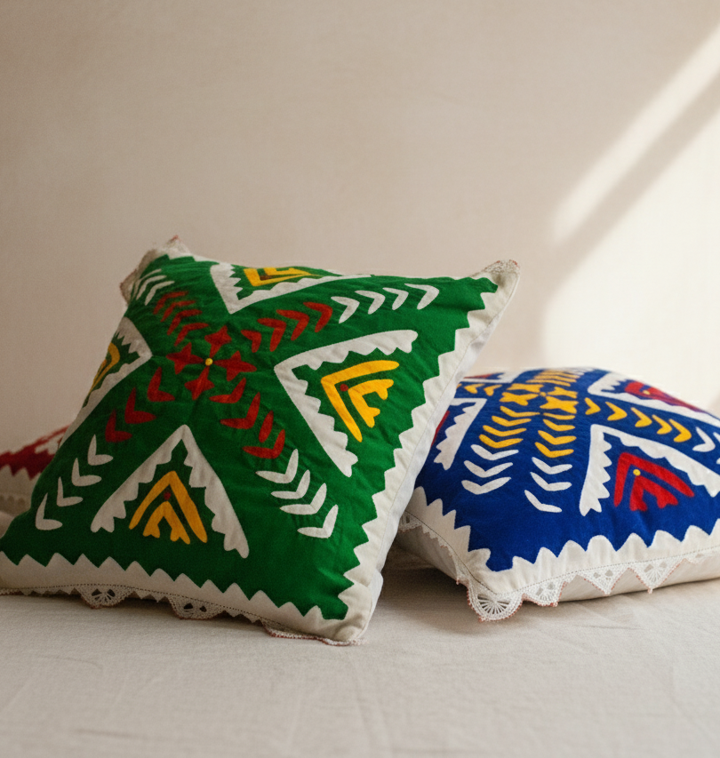 Premium Aplique Work Pillows